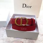 AAA Replica Dior Red Leather Belt For Women
